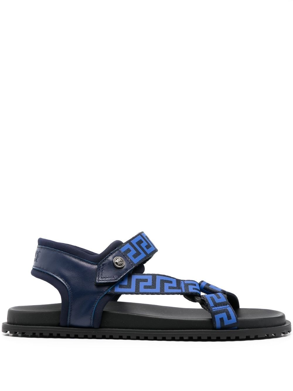 Versace Greca-print sandals - Blue