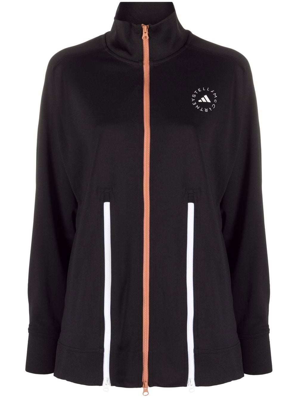 adidas by Stella McCartney logo-print zip-detail track jacket - Black