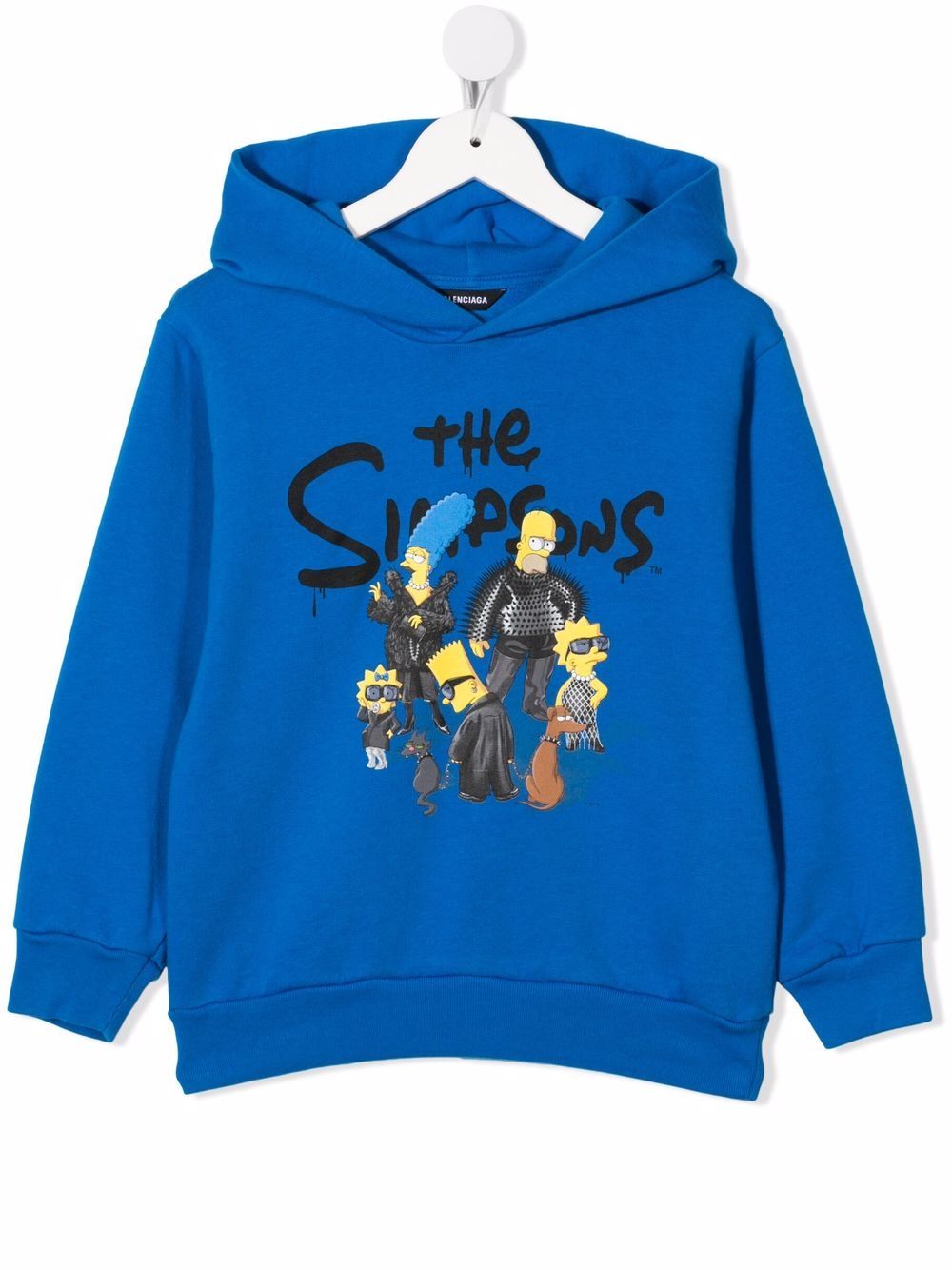 Balenciaga Kids The Simpsons-print cotton hoodie - Blue