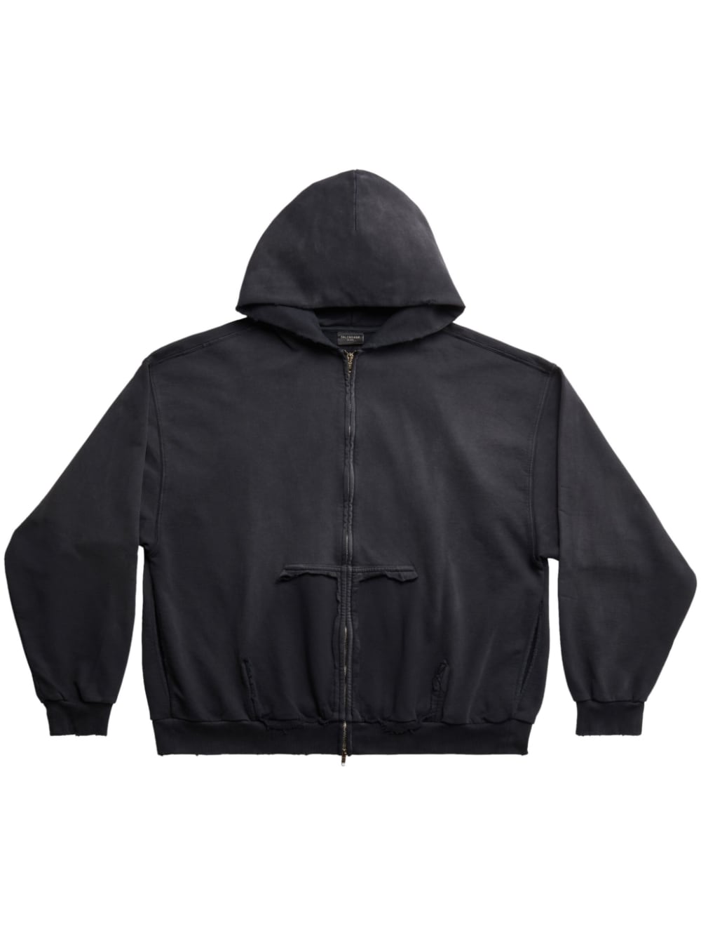 Balenciaga Tape Type zip-up hoodie - Black