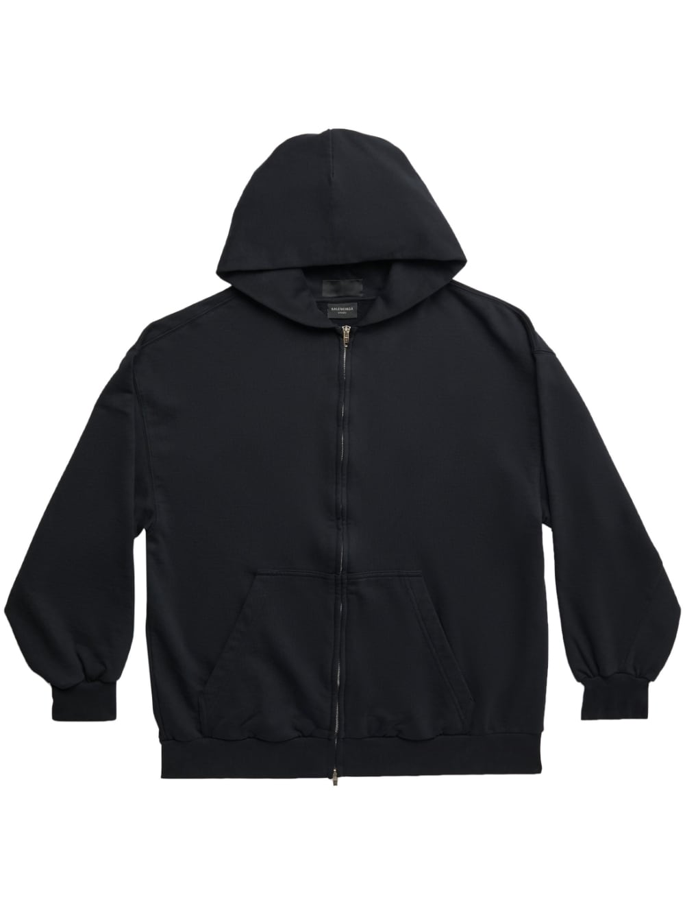 Balenciaga cotton zip-up hoodie - Black