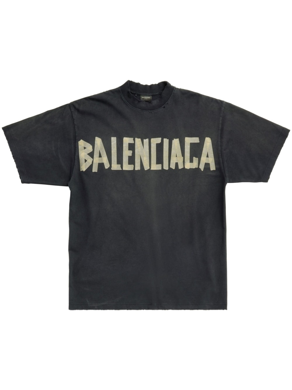 Balenciaga logo-print T-shirt - 1055 -WASHED BLACK