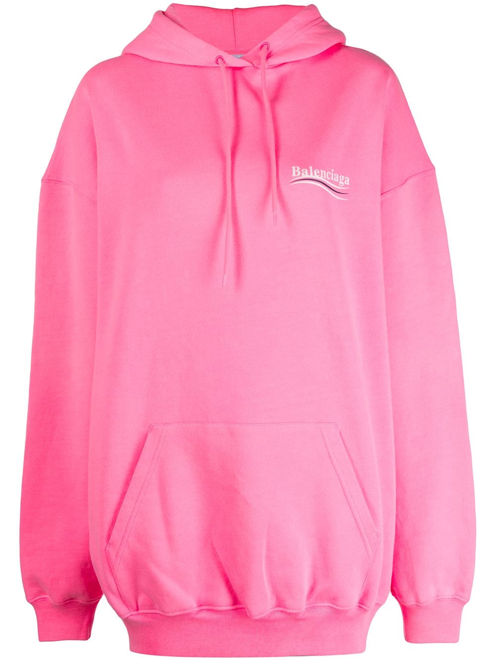 Balenciaga logo print cotton hoodie - Pink