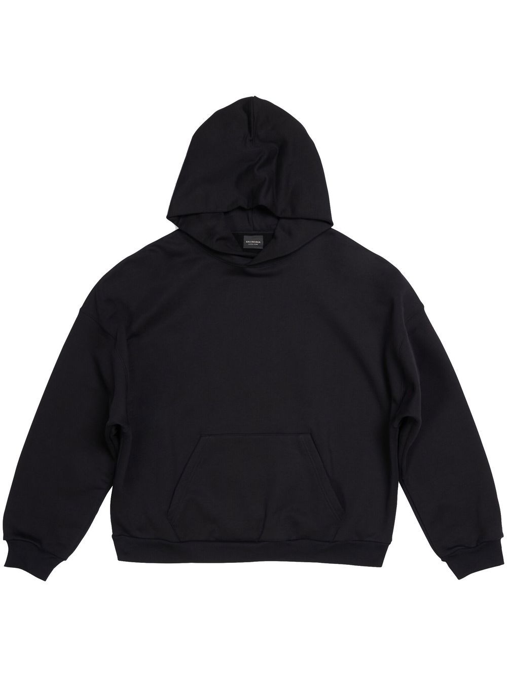 Balenciaga logo-print long-sleeve hoodie - Black
