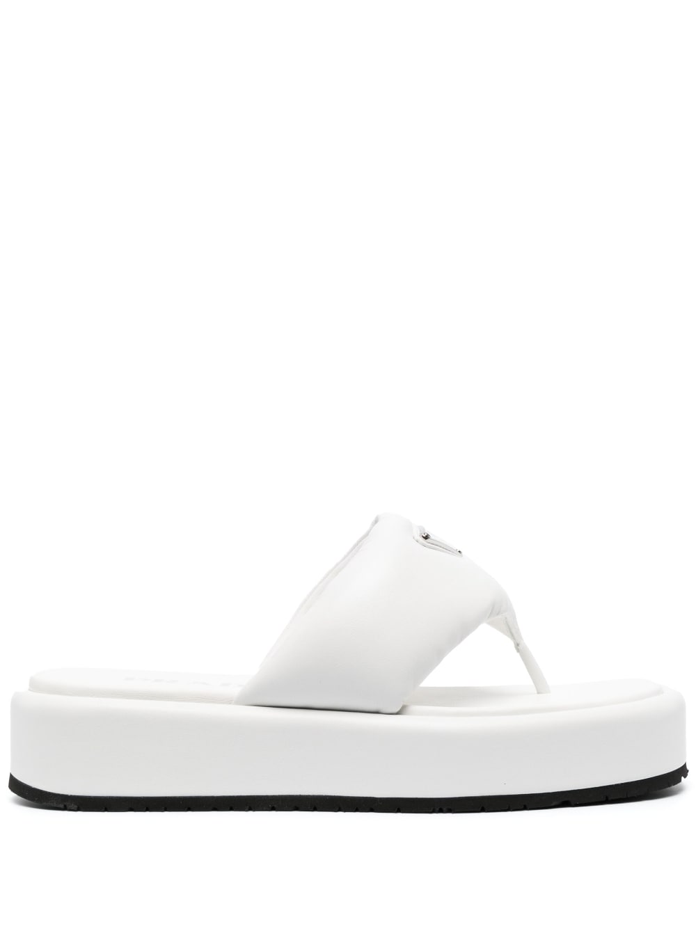 Prada Soft padded nappa leather sandals - White