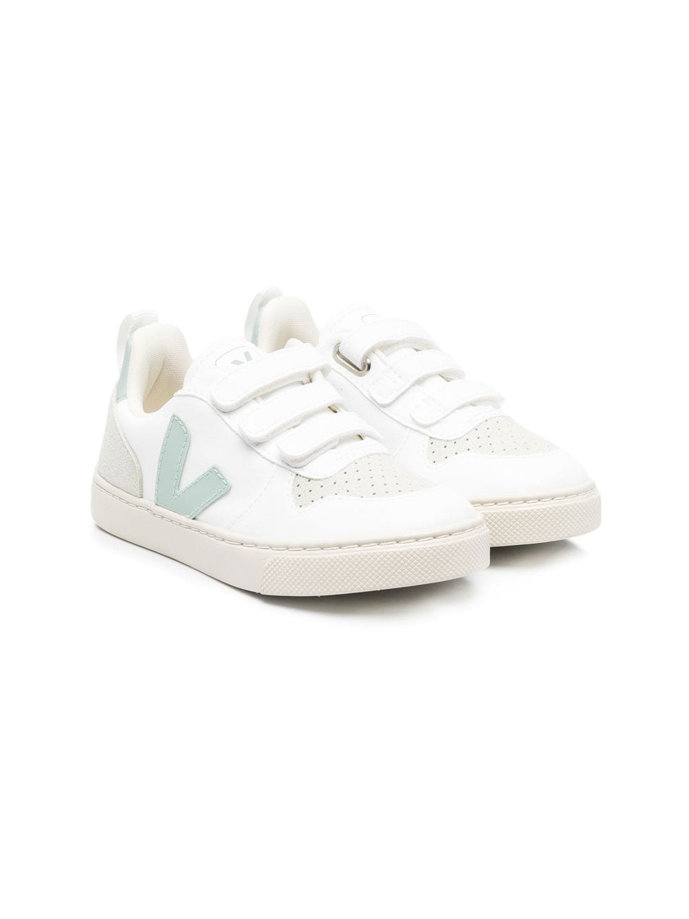 VEJA Kids logo-patch low-top sneakers - White
