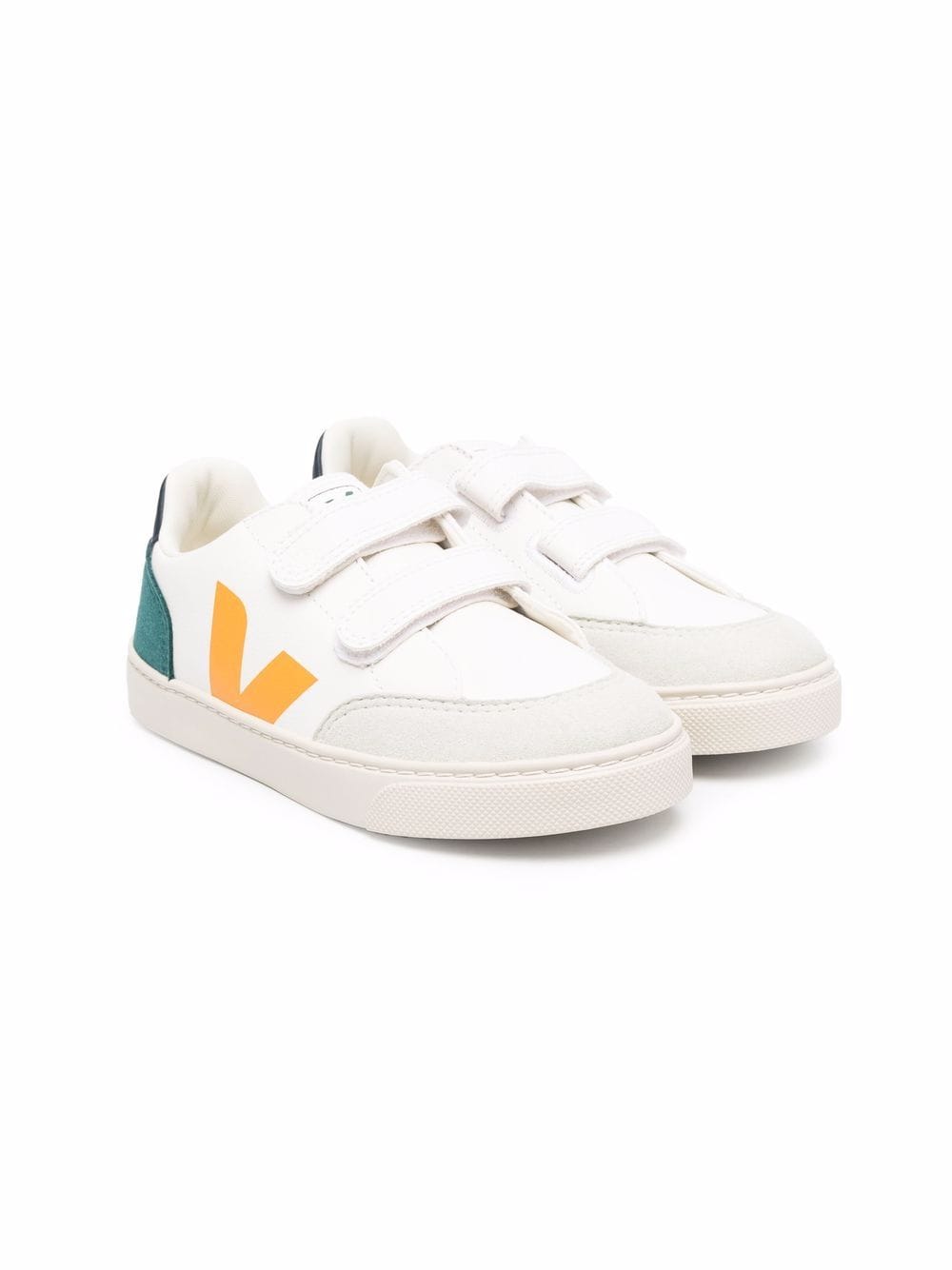 VEJA Kids touch-strap fastening sneakers - White