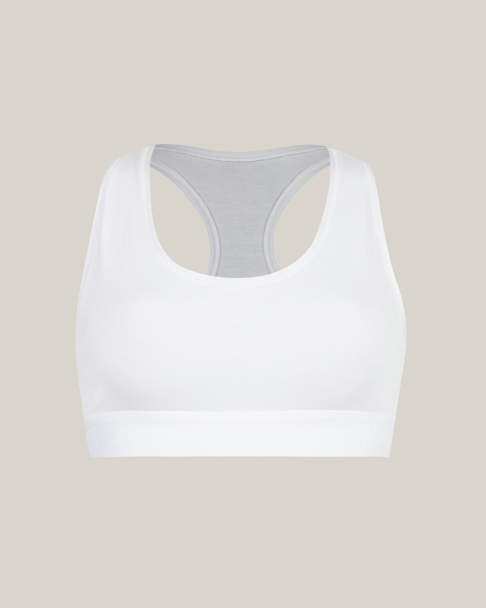 AllSaints Women's Cotton Betha Bralet, White, Size: XS