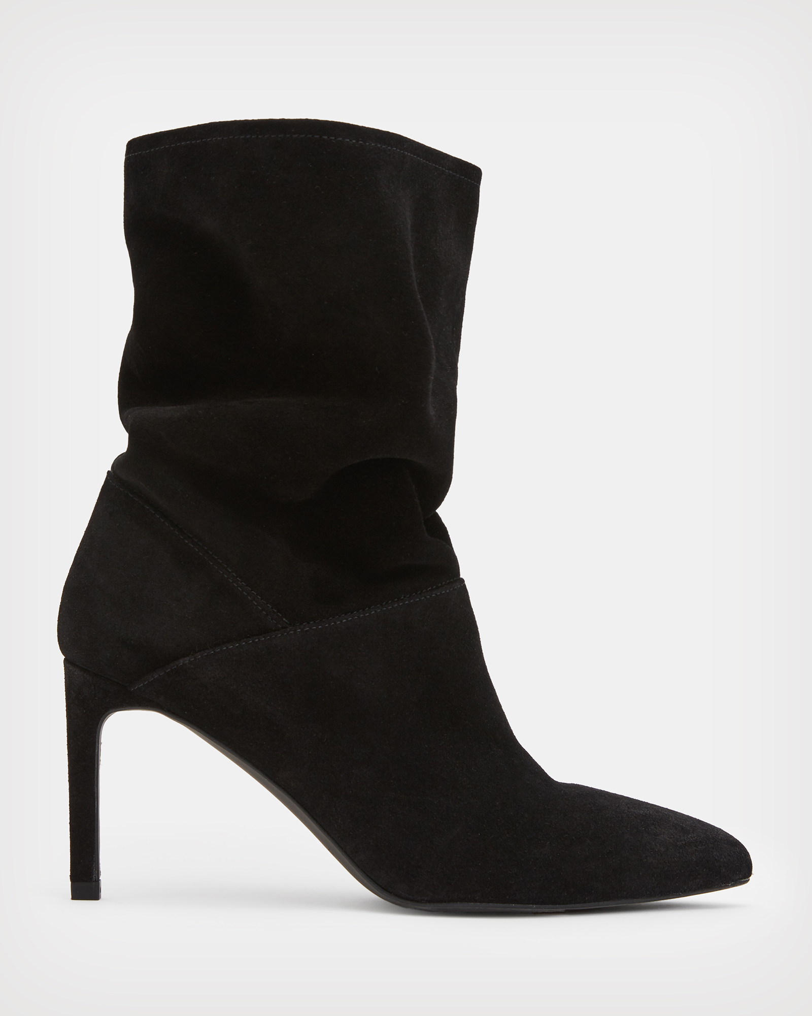AllSaints Women's Suede Leather Orlana Boots, Black, Size: UK 7/US 10/EU 40