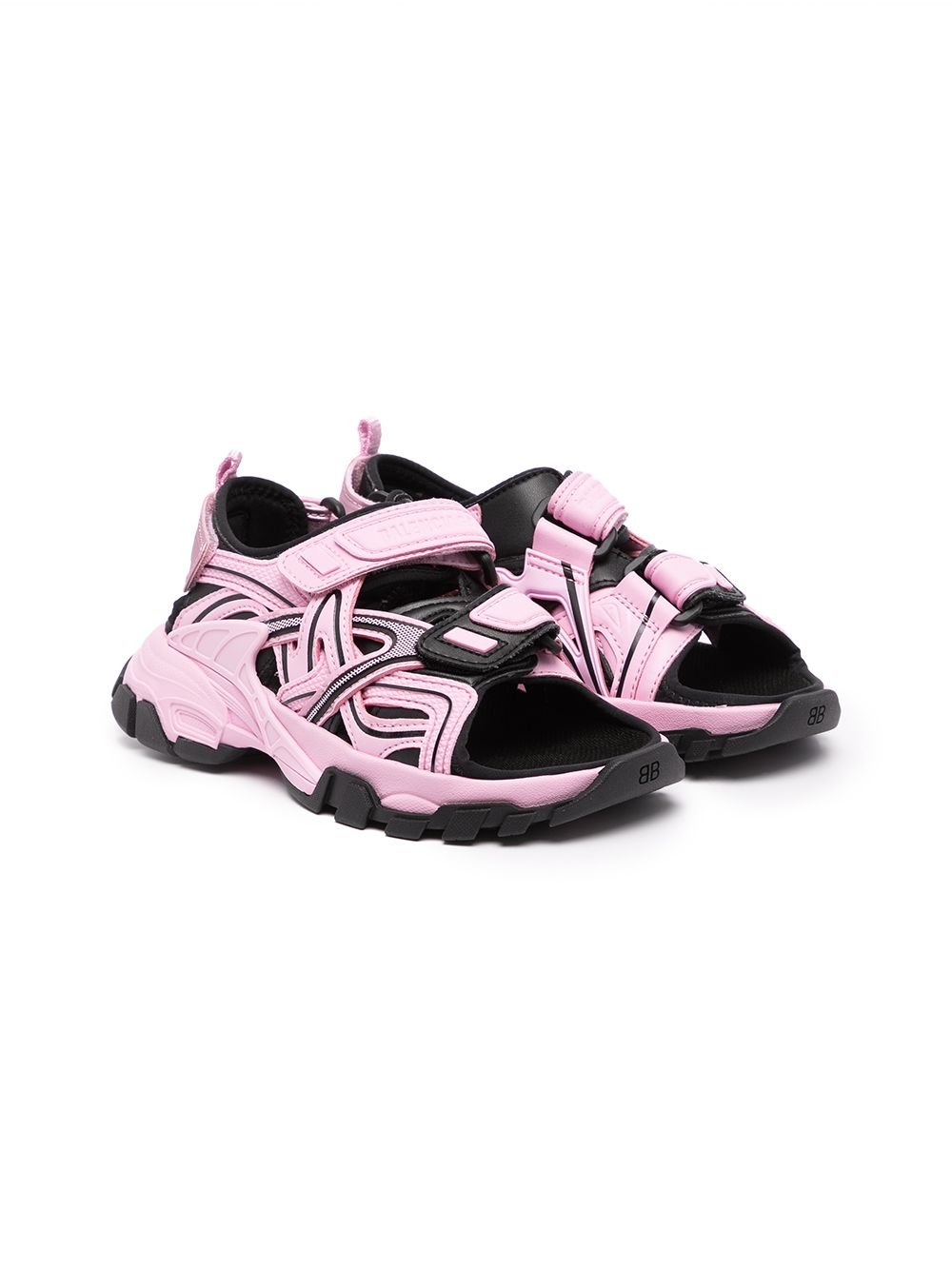Balenciaga Kids Track touch-strap sandals - Pink