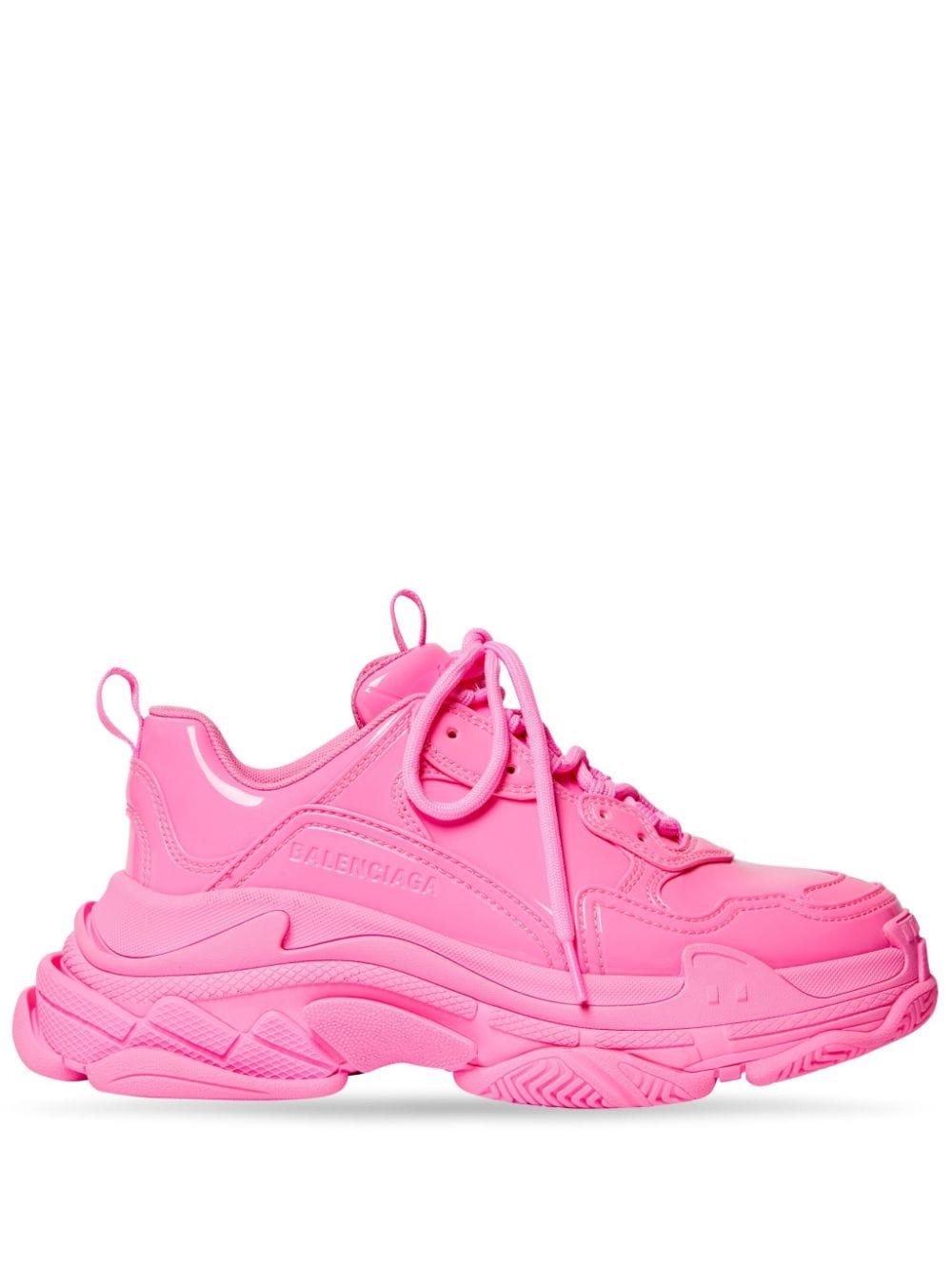 Balenciaga Triple S patent-finish sneakers - Pink