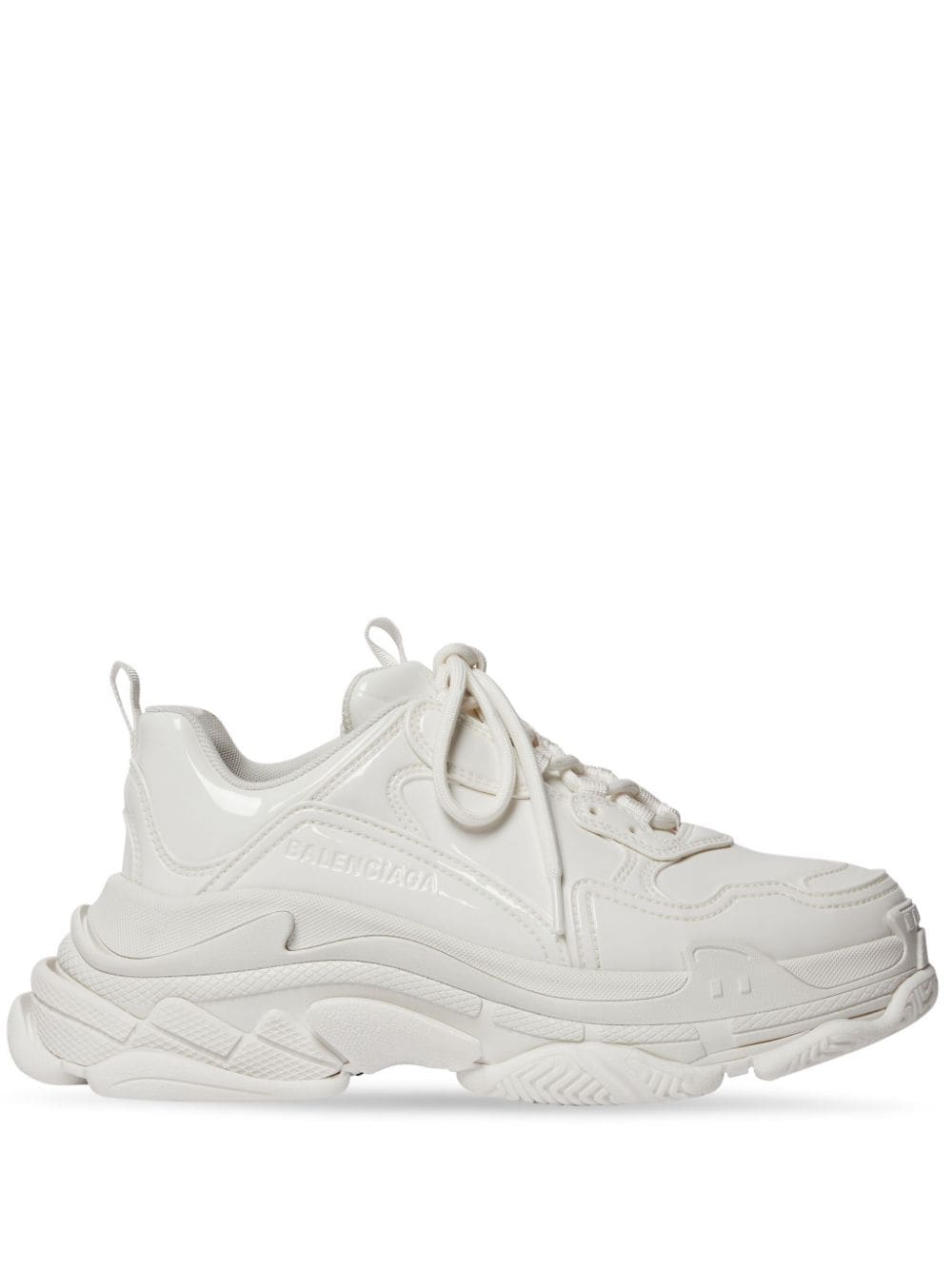 Balenciaga Triple S patent-finish sneakers - White