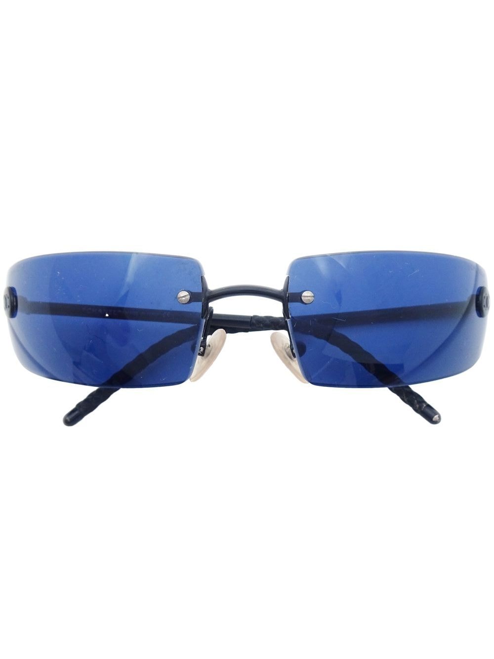 CHANEL Pre-Owned 1990-2000s CC square-frame sunglasses - Black