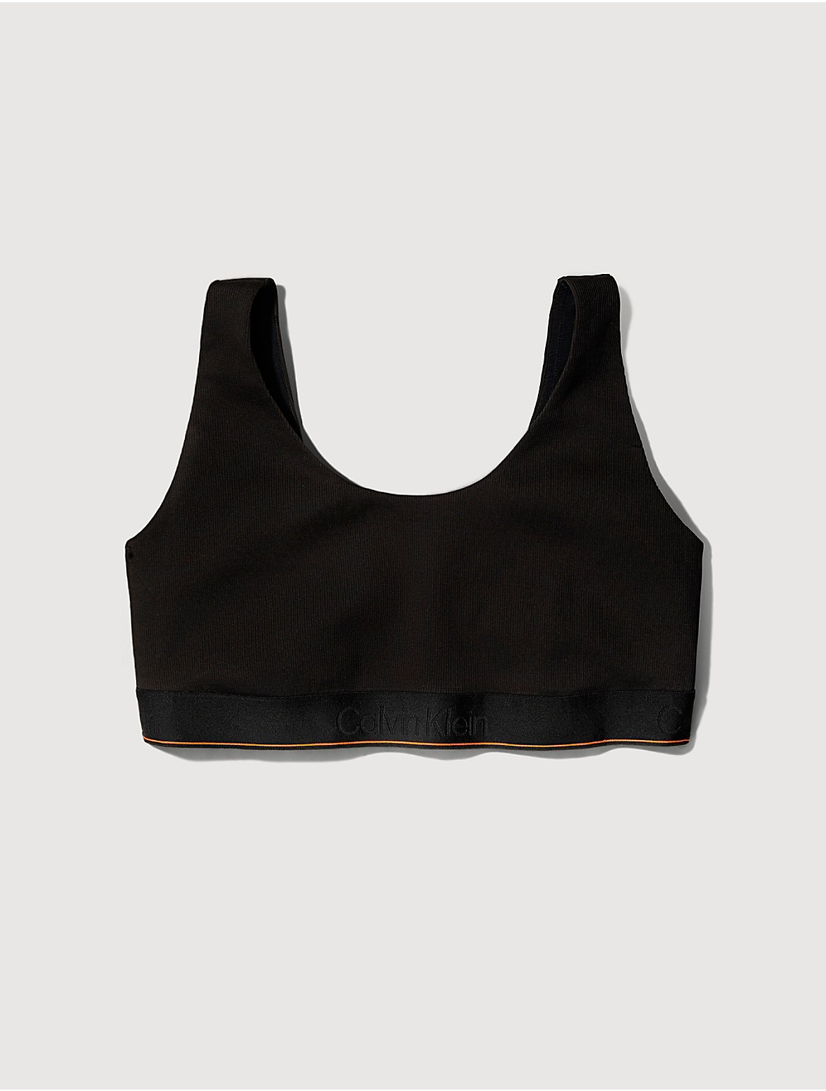 Calvin Klein Men's Plus Size Organic Cotton Stretch U-Back Bralette - Black - 2X