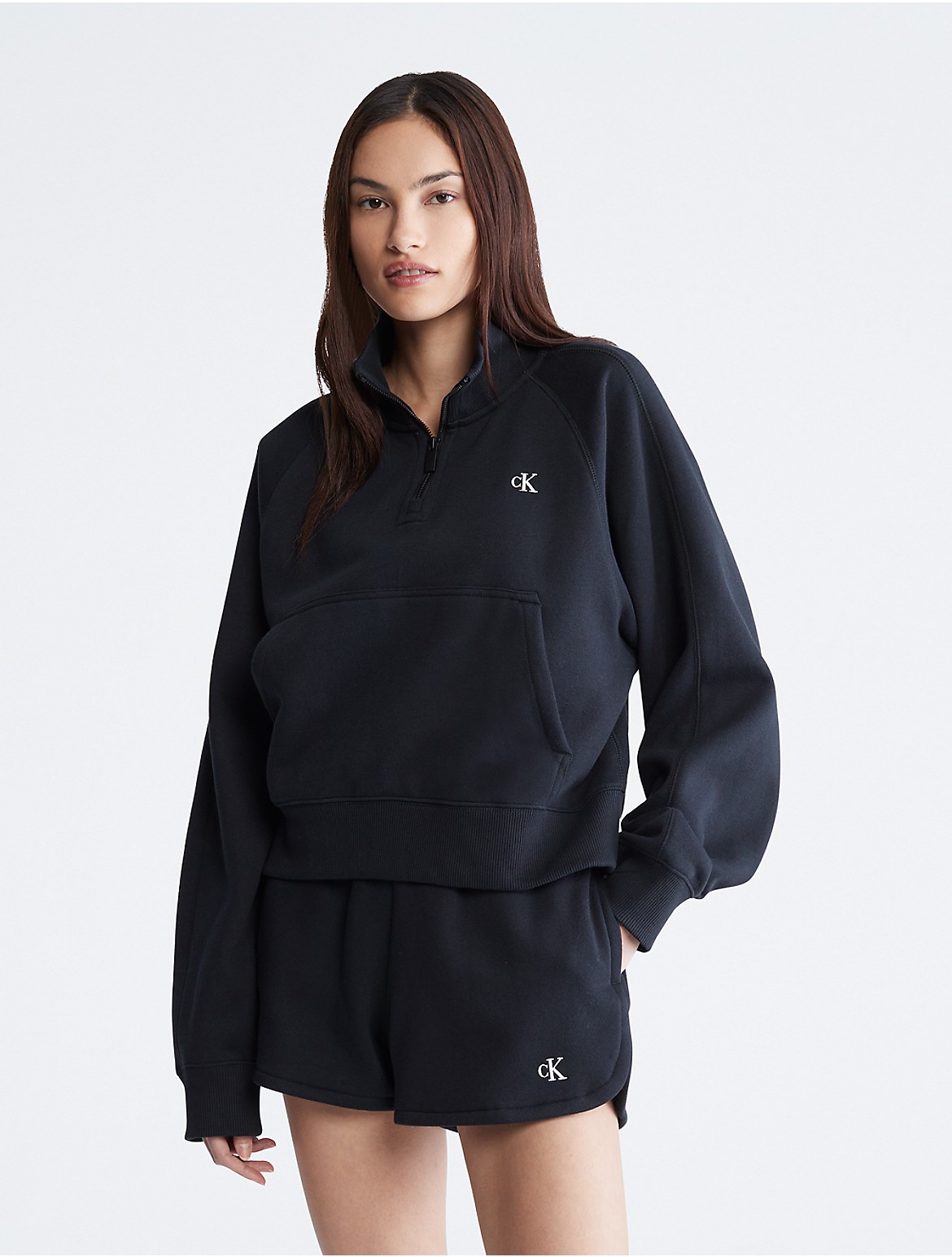 Calvin Klein Women's Archive Logo Fleece Sweatshirt - Black - XS
