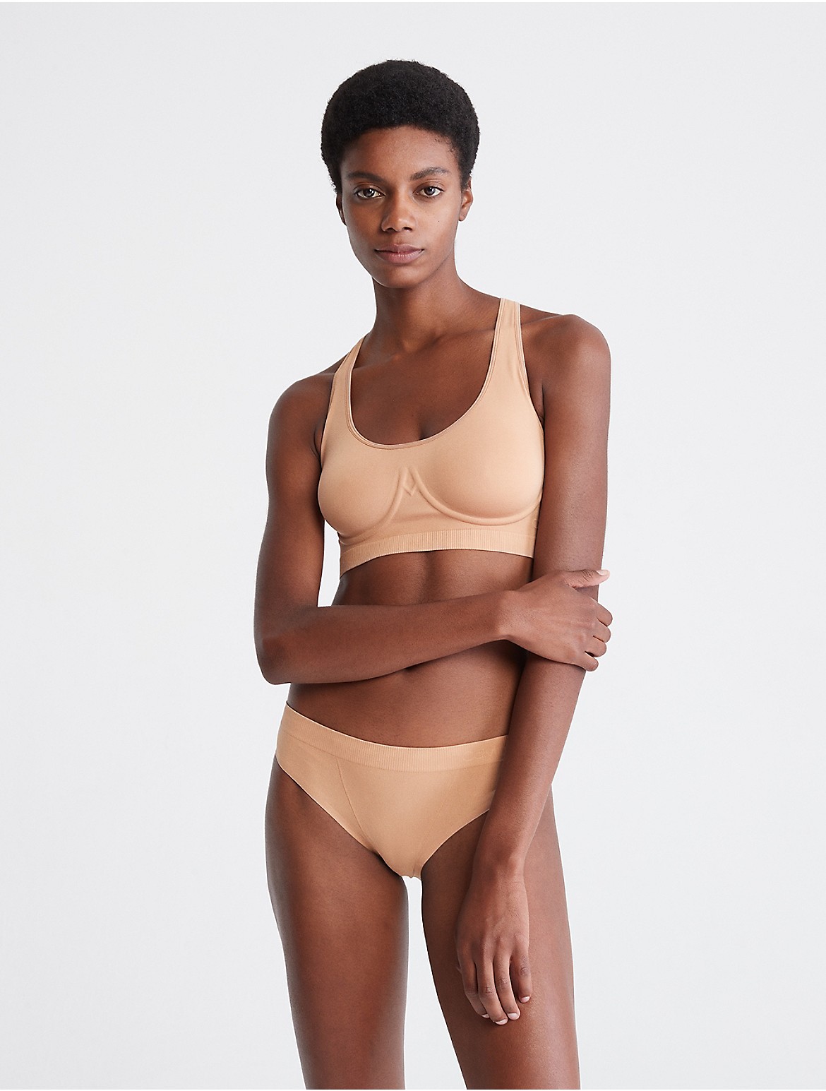 Calvin Klein Women's Bonded Flex Unlined Bralette - Orange - XS