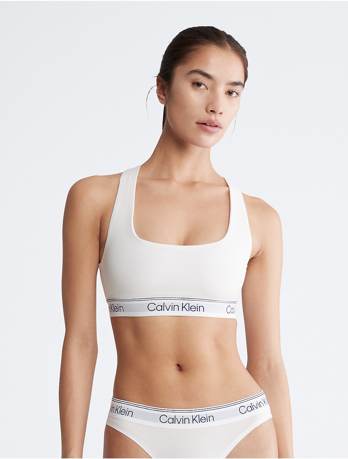 Calvin Klein Women's Calvin Klein Athletic Unlined Bralette - White - XS