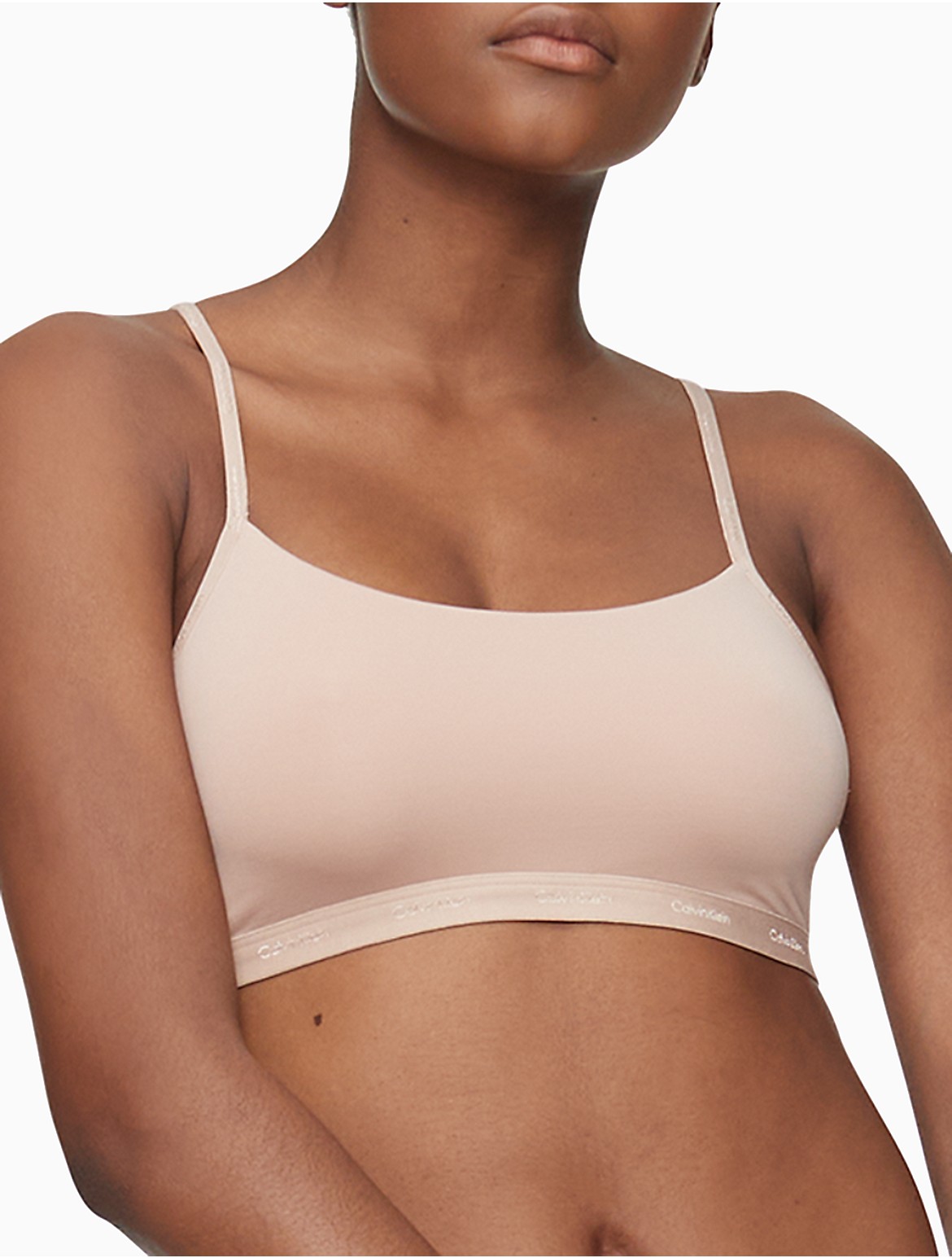 Calvin Klein Women's Form to Body Natural Unlined Bralette - Neutral - XS