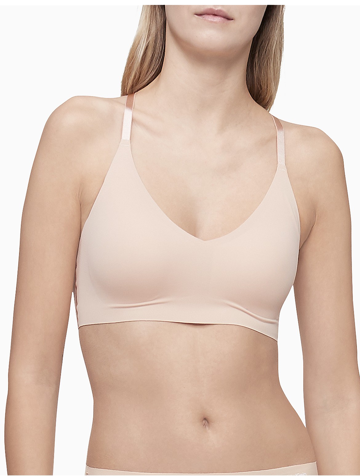 Calvin Klein Women's Invisibles Lace Lightly Lined Bralette - Neutral - XS