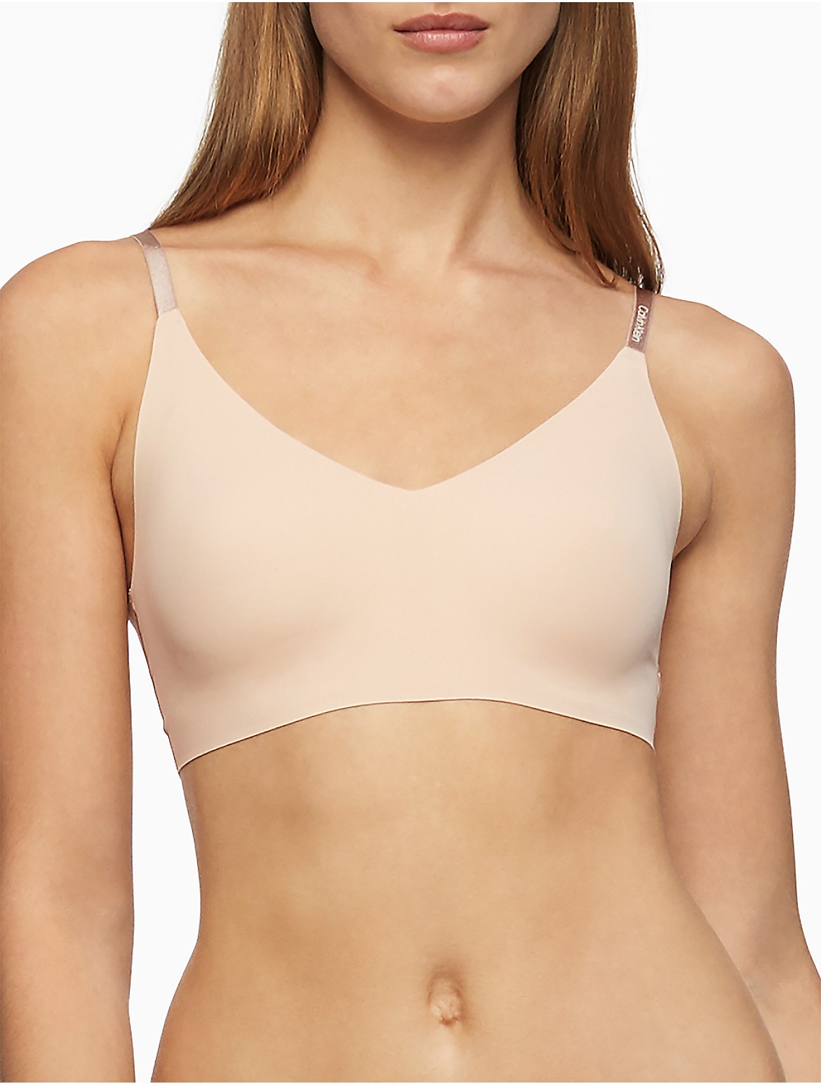 Calvin Klein Women's Invisibles Lightly Lined Triangle Bralette - Neutral - XS