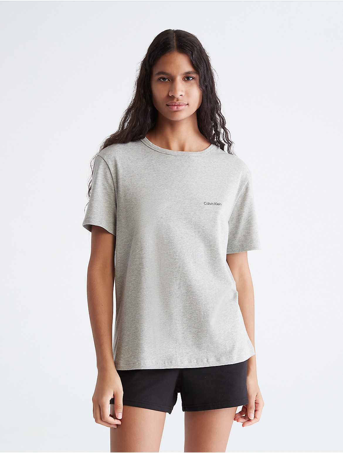 Calvin Klein Women's Modern Cotton Lounge Crewneck T-Shirt - Grey - S
