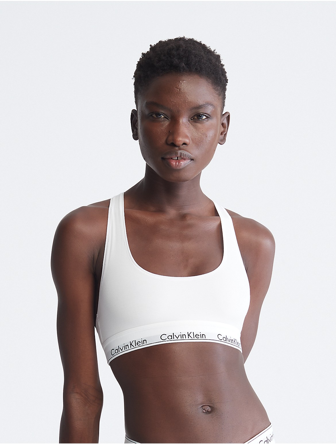 Calvin Klein Women's Modern Cotton Unlined Bralette - White - XS
