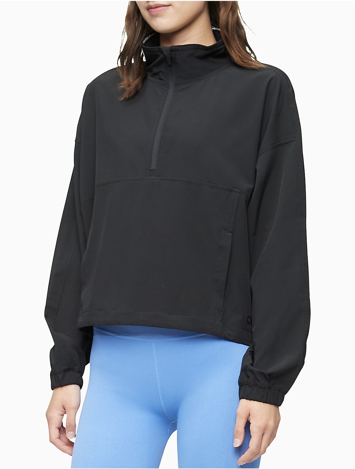 Calvin Klein Women's Performance 1/2 Zip Pullover Jacket - Black - XL