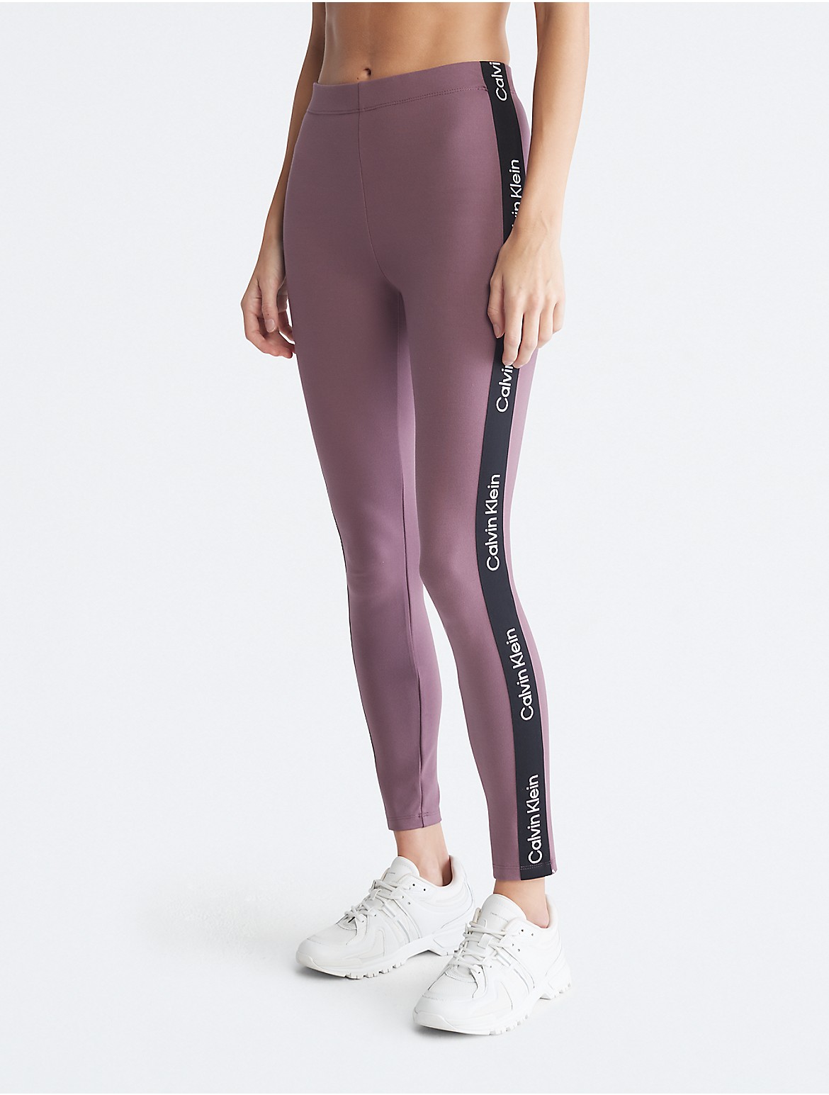 Calvin Klein Women's Performance Logo Tape High Waist Leggings - Purple - XL  - Modafirma