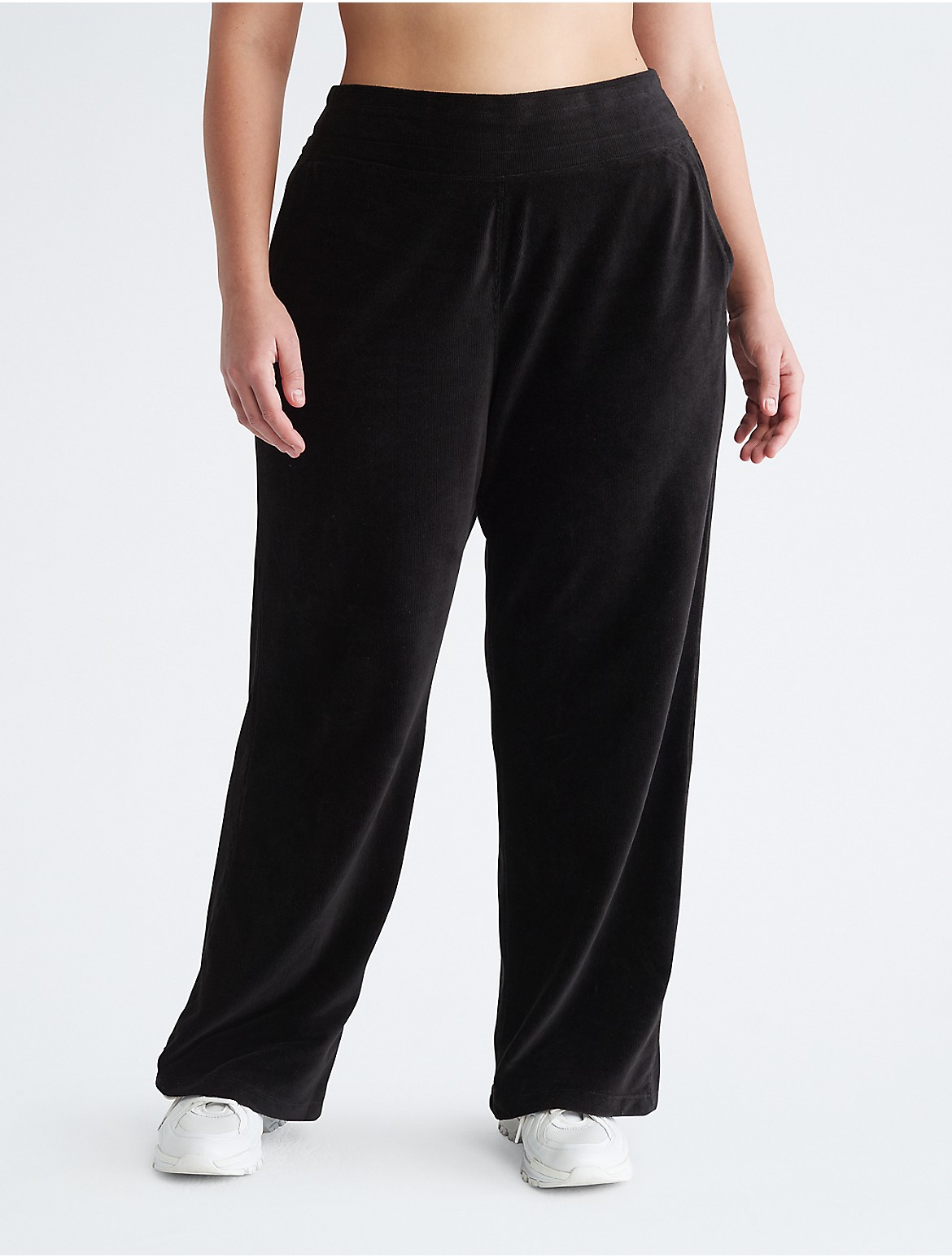 Calvin Klein Women's Plus Size Performance Wide Leg Pants - Black - 3X