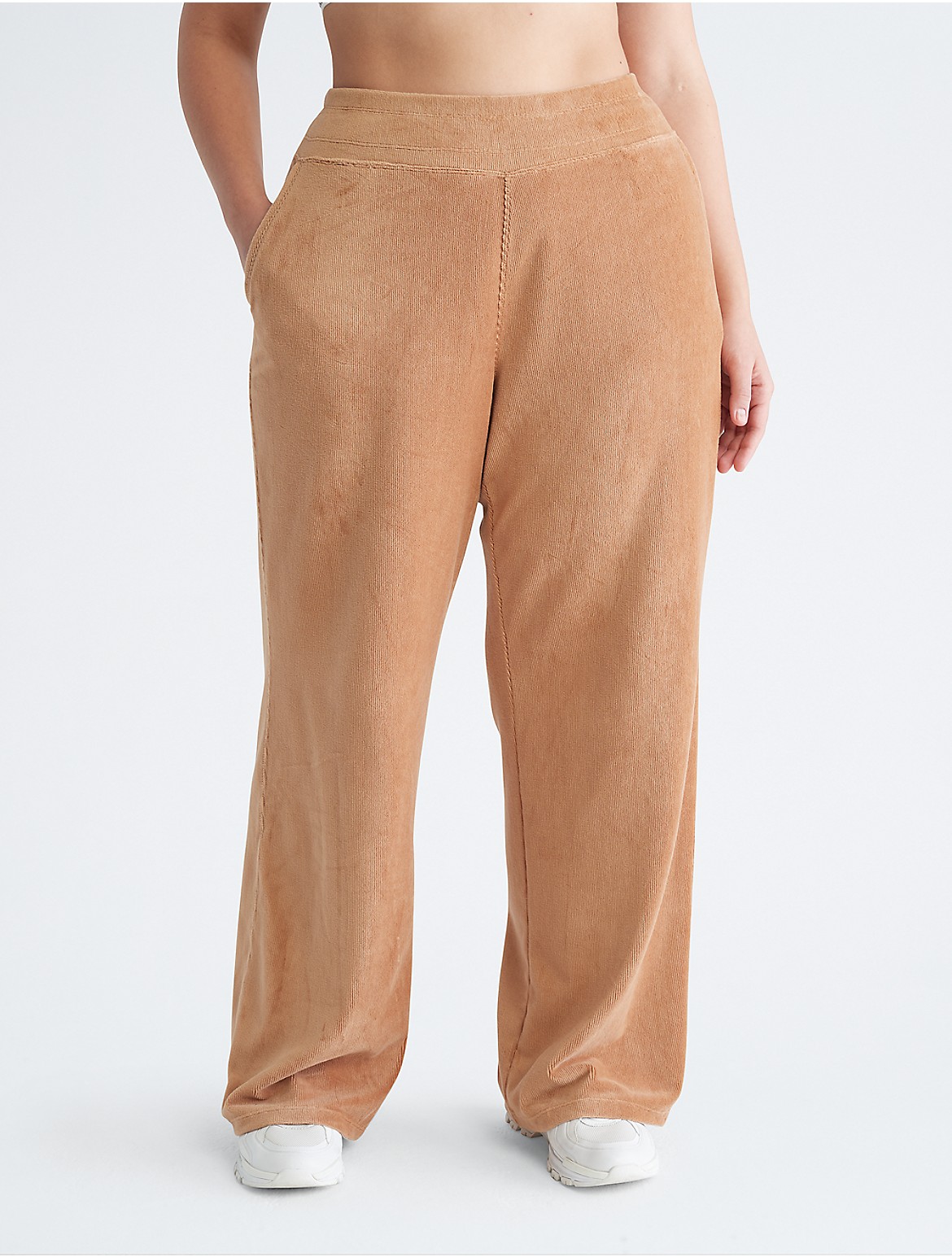 Calvin Klein Women's Plus Size Performance Wide Leg Pants - Brown - 3X
