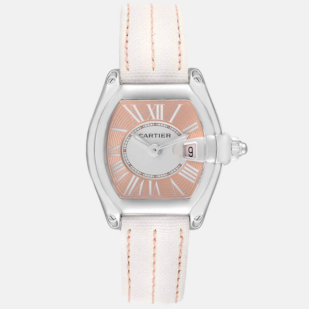 Cartier Orange Stainless Steel Roadster W62054V3 Quartz Women's Wristwatch 30 mm