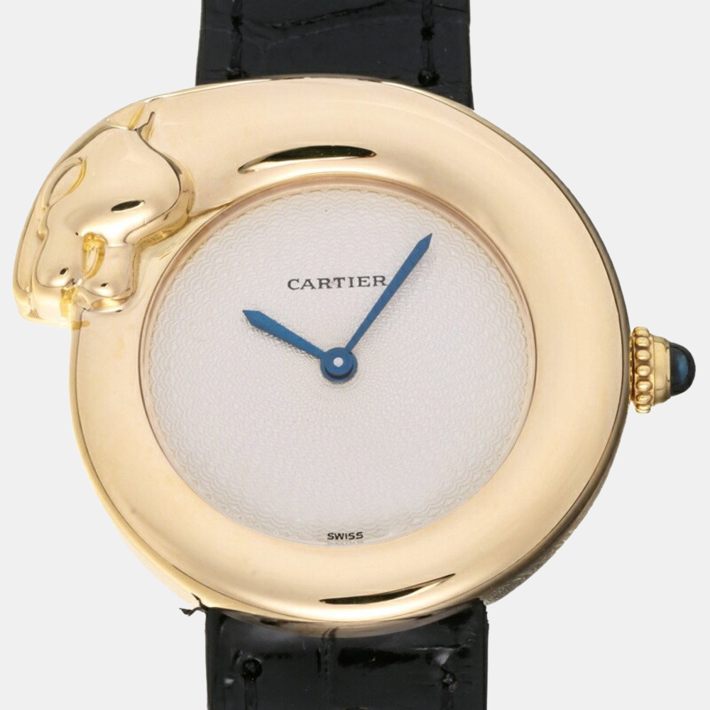 Cartier White Stainless Steel Panthere W2504556 Quartz Women's Wristwatch 32 mm