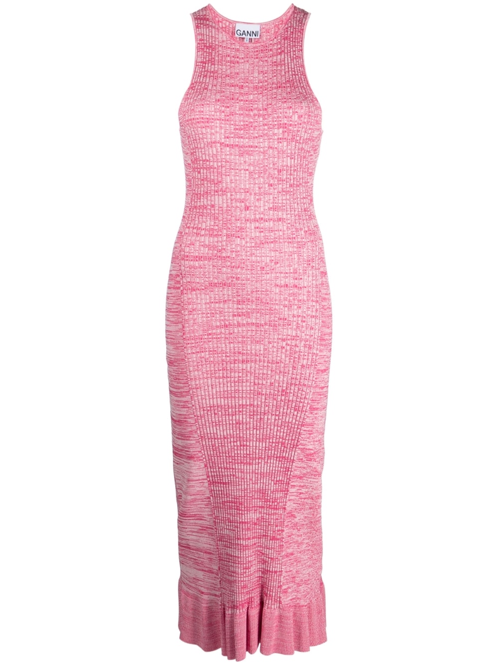 GANNI knitted midi dress - Pink