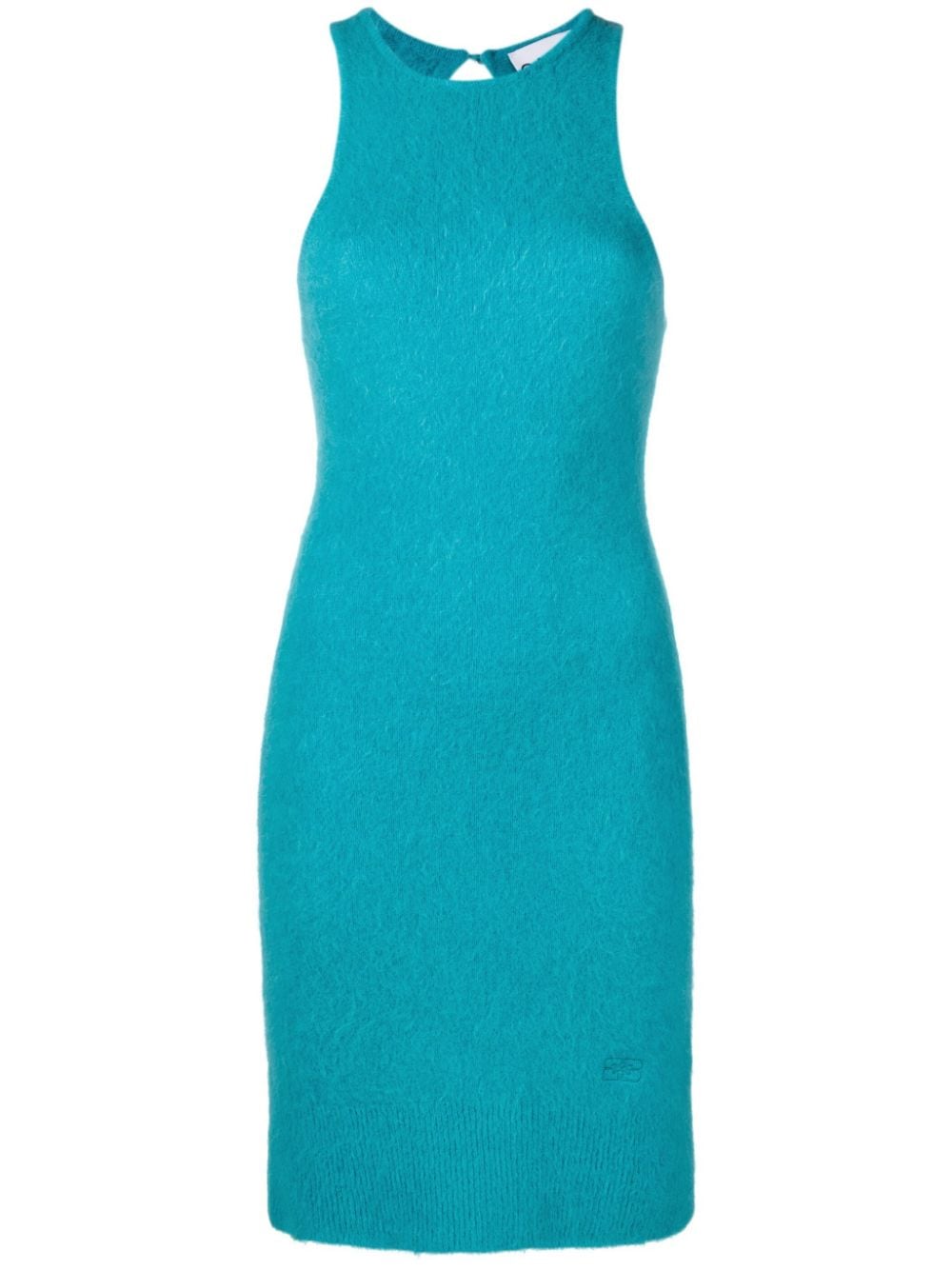 GANNI sleeveless knitted dress - Blue