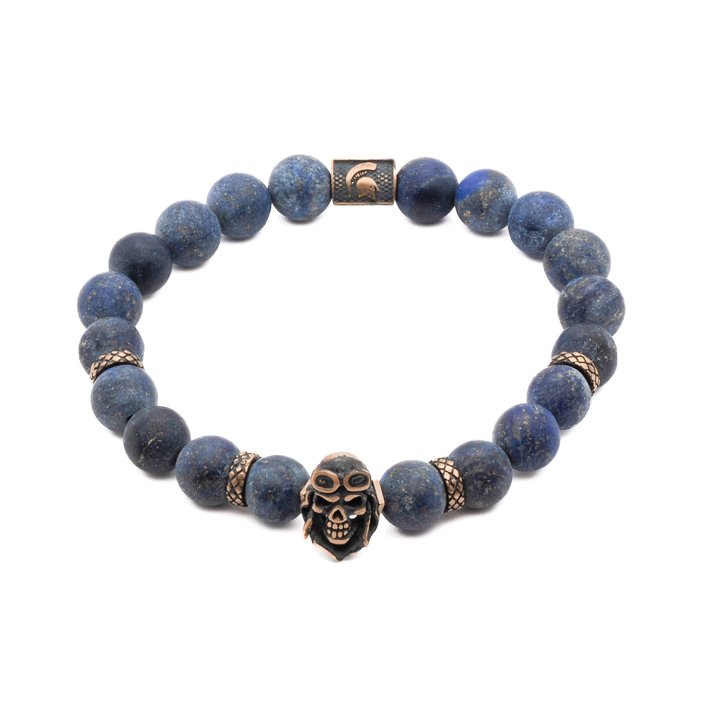 Gold / Blue Blue Way Men Bracelet Ebru Jewelry
