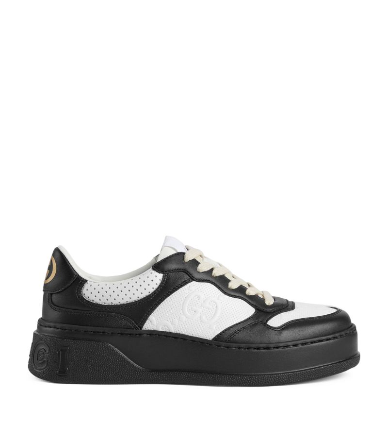 Gucci Leather GG Embossed Sneakers
