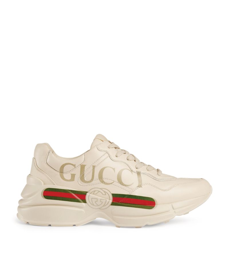 Gucci Leather Rhyton Sneakers