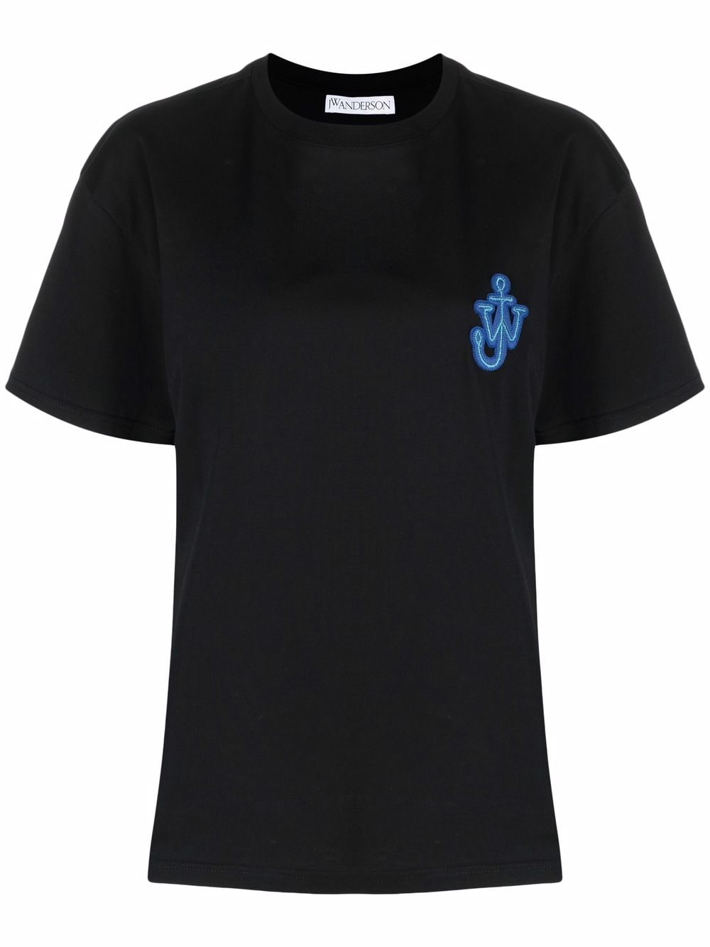 JW Anderson Anchor logo-patch T-shirt - Black