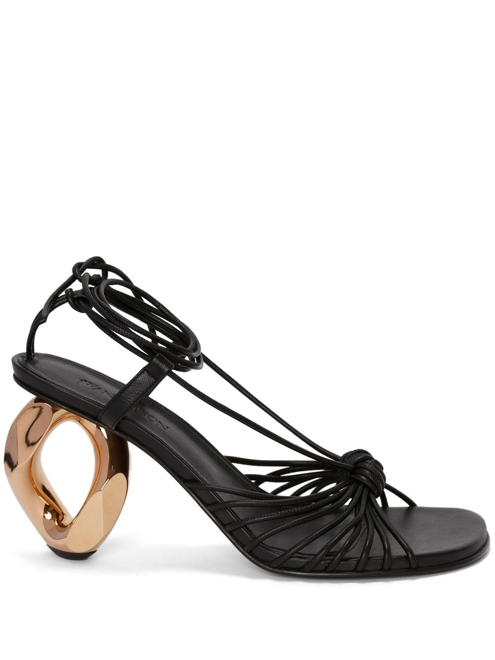 JW Anderson chain-heel leather sandals - Black