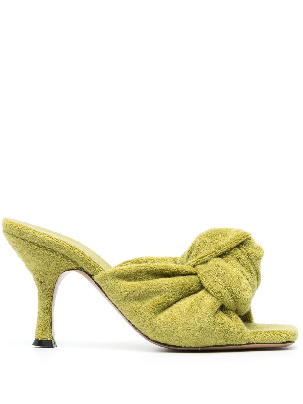 JW Anderson terrycloth open-toe mules - Green