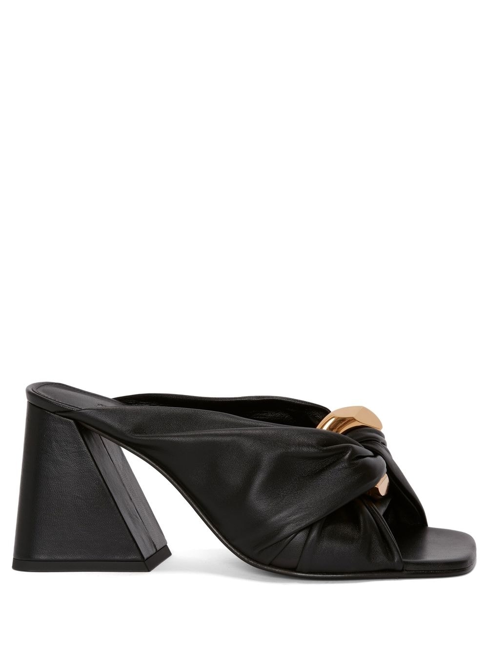 JW Anderson twisted chain leather mules - Black