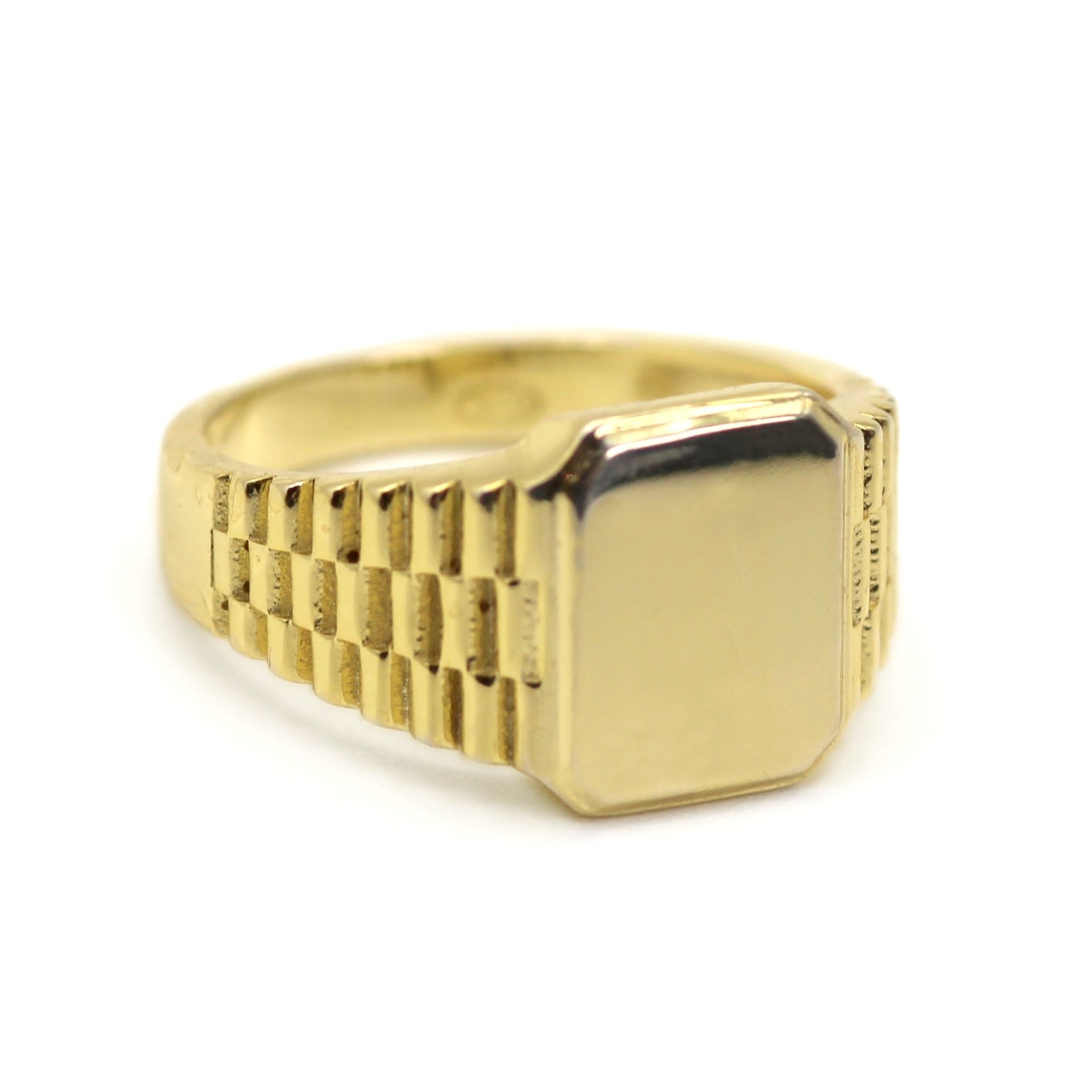 Men Signet Gold Ring VicStoneNYC Fine Jewelry