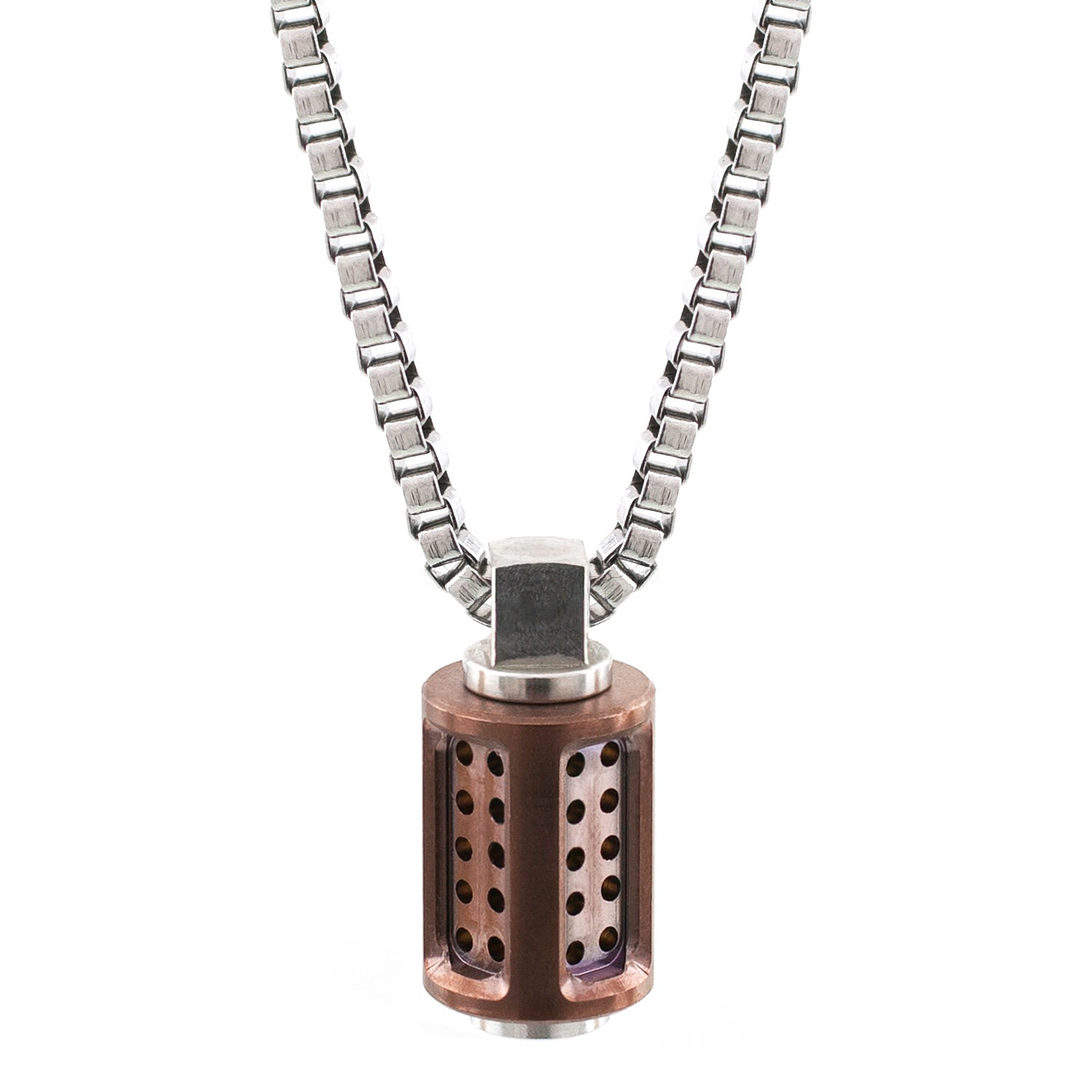 Men's Aero Rose Gold Necklace Bailey of Sheffield