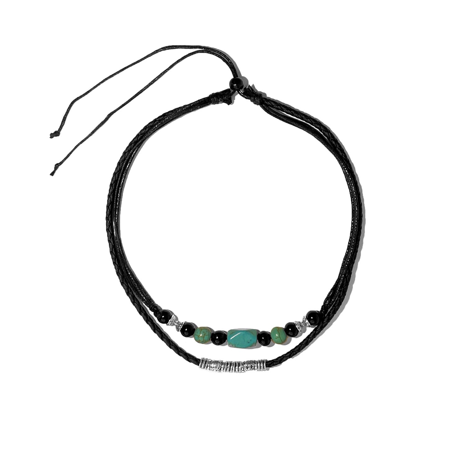 Men's Black Jimi Beads Necklace Wolf & Badger