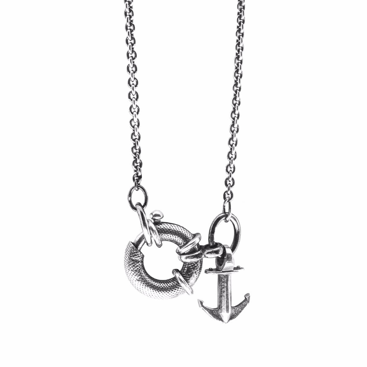 Men's Clyde Anchor Signature Silver Necklace Pendant ANCHOR & CREW