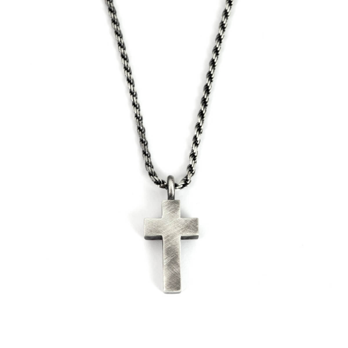 Mens Cross Necklace, Sterling Silver Tomerm Jewelry