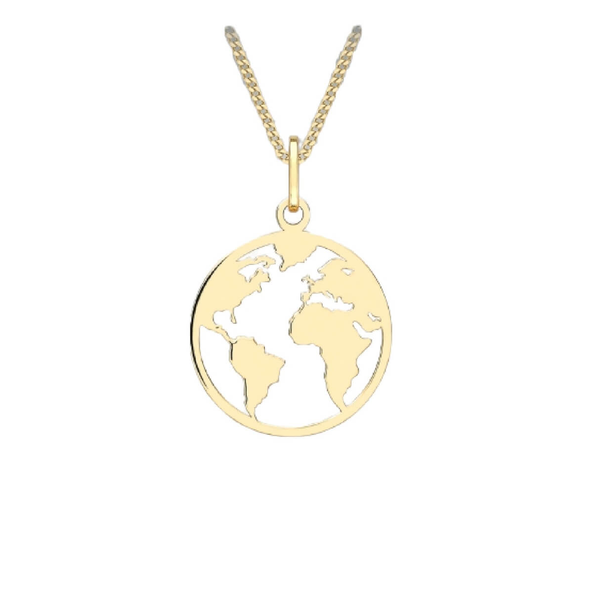 Men's Gold Globe Pendant Necklace Posh Totty Designs