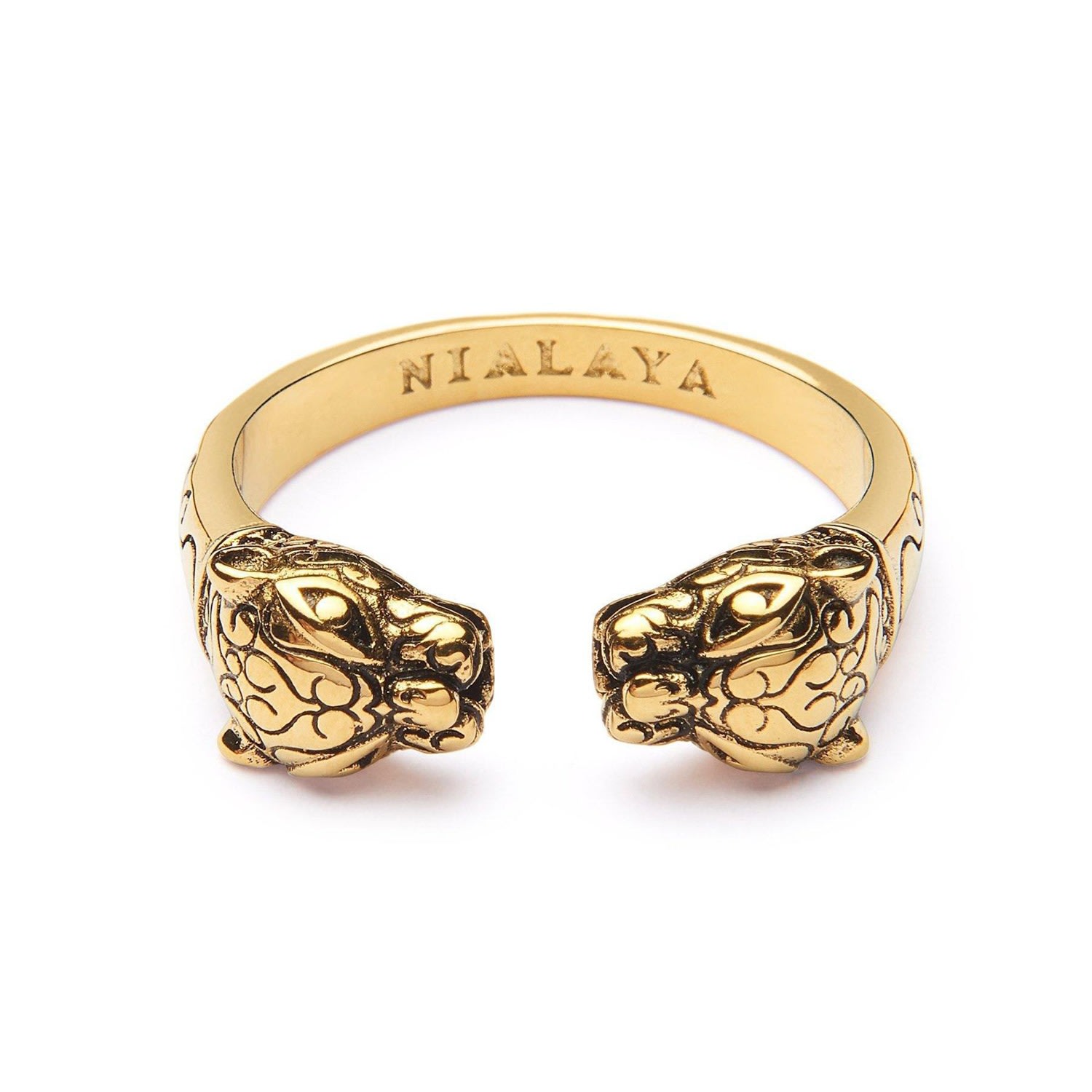 Men's Gold Panther Ring Nialaya Jewelry