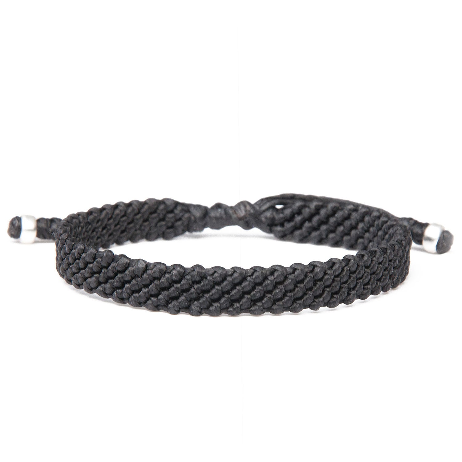 Men's Handmade Vegan Black Rope Bracelet - Great Explorer Harbour UK Bracelets