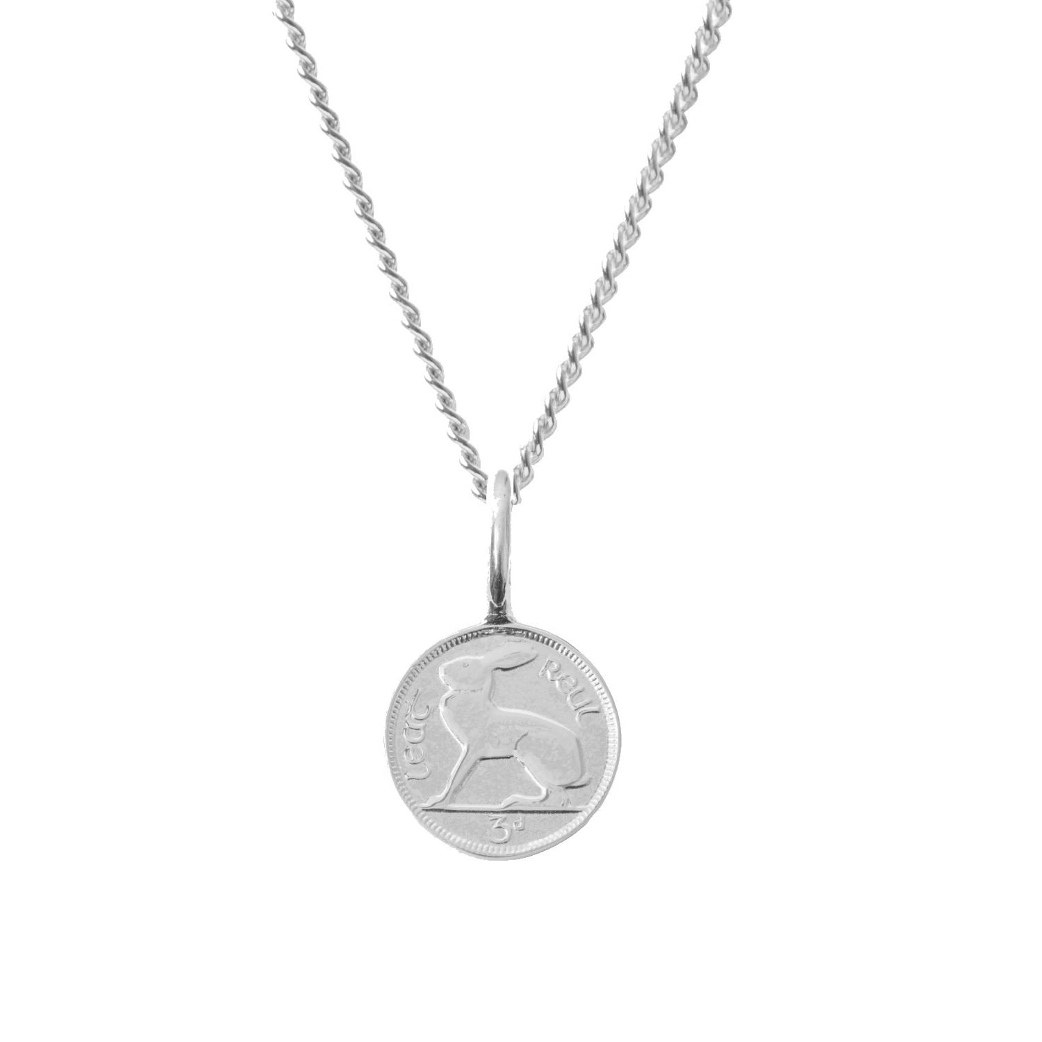 Men's Irish 3D Coin & Chain In Sterling Silver Katie Mullally